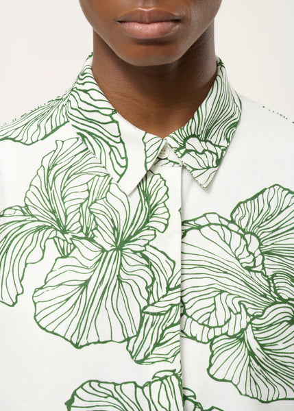Humility Jasar Shirt Dress, Off White/Moss Green