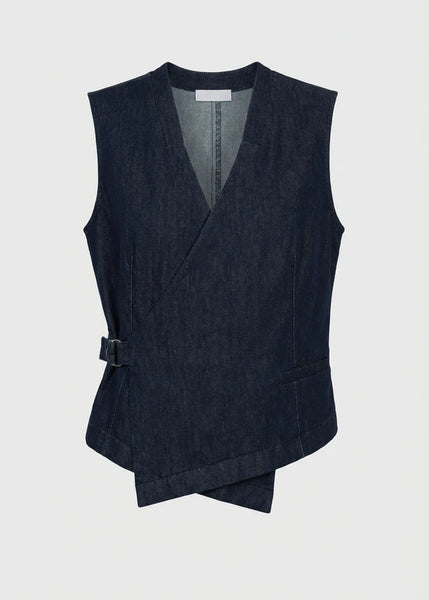 Humility Lozan Waistcoat, Denim Blue