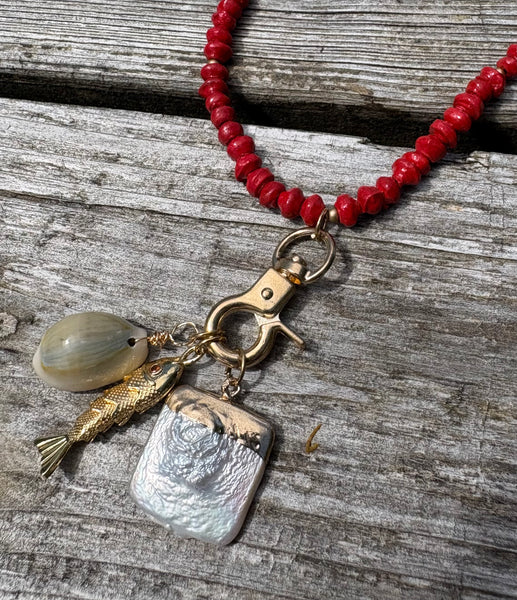 Paperchain Lydia Necklace, Red