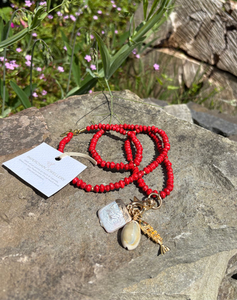 Paperchain Lydia Necklace, Red