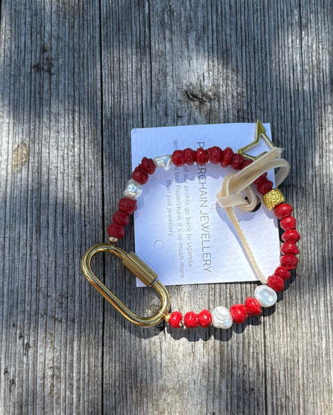 Paperchain Lydia Bracelet, Red