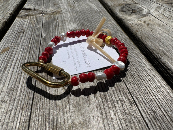 Paperchain Lydia Bracelet, Red
