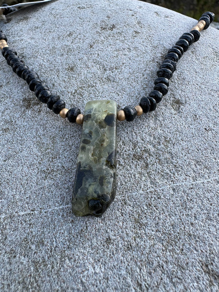 Paperchain Rex Necklace, Black