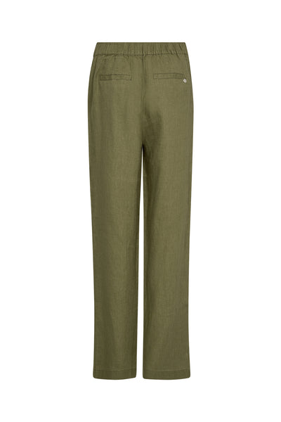 Pieszak Lina Linen Trousers, Faded Green
