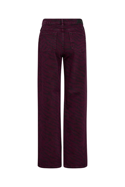 Pieszak Birkin Jeans, Zebra Plum/Black