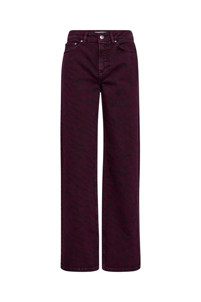 Pieszak Birkin Jeans, Zebra Plum/Black