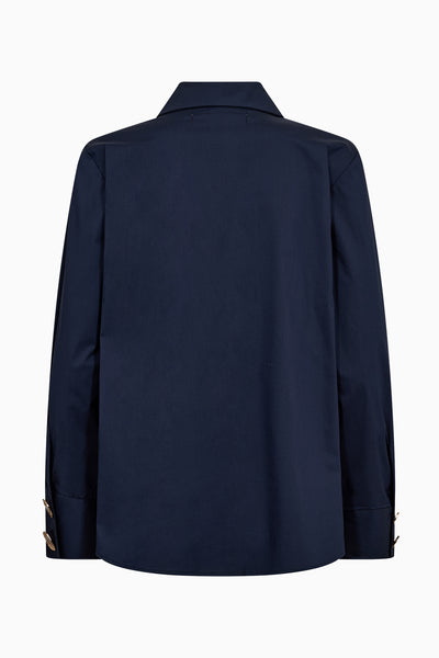 Pieszak Poplin Button Shirt, Midnight Navy