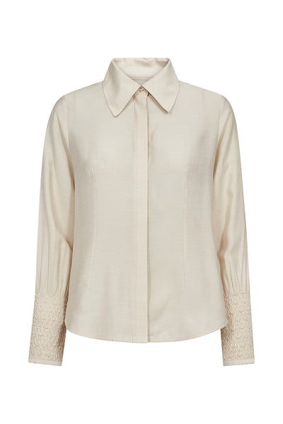Pieszak Viola Beaded Shirt, Oyster White