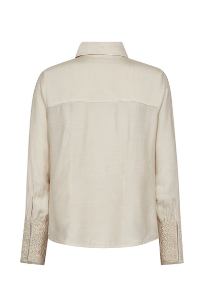Pieszak Viola Beaded Shirt, Oyster White