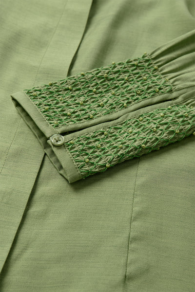 Pieszak Viola Beaded Shirt, Stunning Green