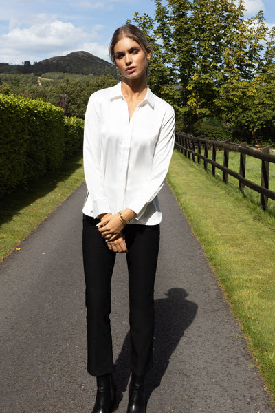 No2moro Joy Satin Blouse, Ivory