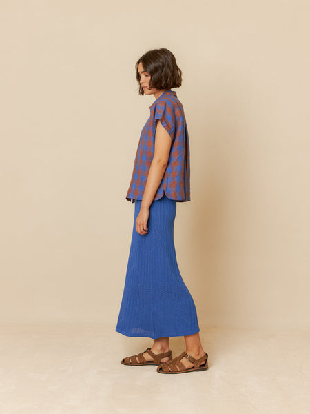 INDI AND COLD Short Sleeved Shirt, Azul