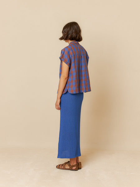 INDI AND COLD Short Sleeved Shirt, Azul