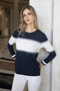 NO2MORO APRILE, Knitwear, Navy & White Band