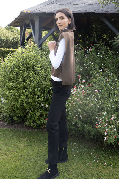 NO2MORO Zeus Sleeveless Knit, Brown Melange