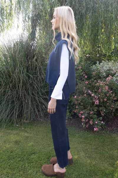NO2MORO Zeus Sleeveless Knit, Indigo Melange