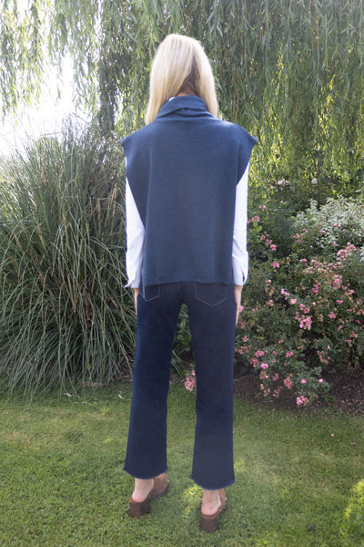NO2MORO Zeus Sleeveless Knit, Indigo Melange
