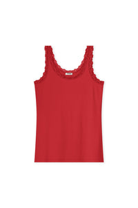 Kyra Jolien Singlet Basic With Lace, Salsa Red