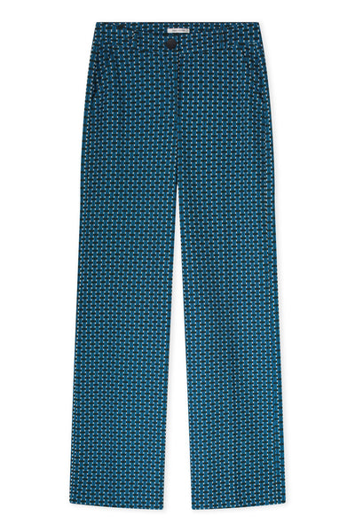 Kyra Ferris Trouser, Teal Blue