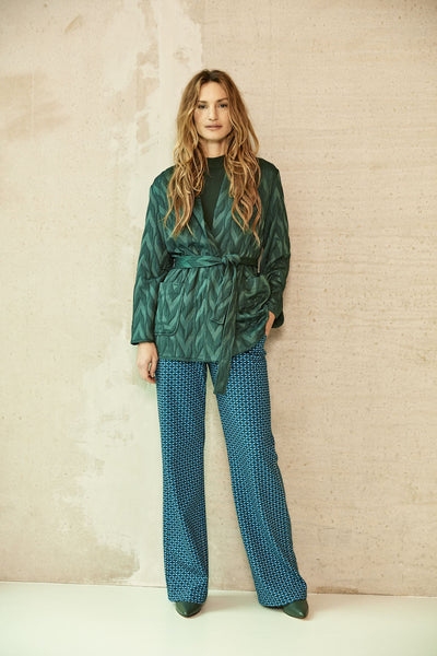 Kyra Ferris Trouser, Teal Blue