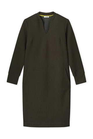 Kyra Hebe Long Sleeved Jersey Dress, Forest