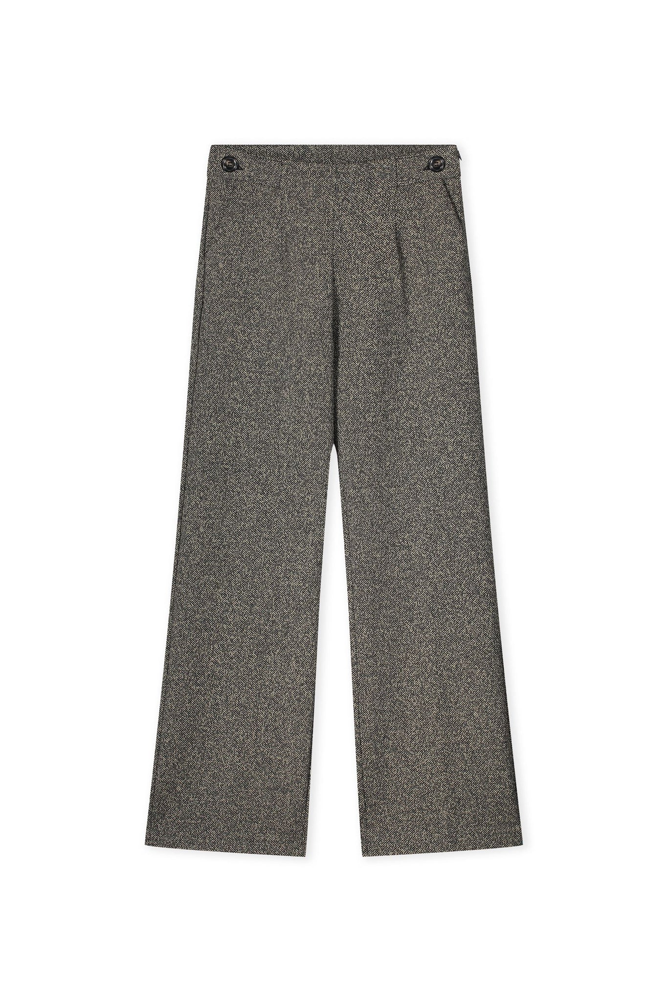 Kyra River Tweed Trouser, Camel