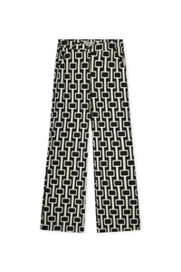 Kyra Alisa Graphic Print Trouser, Black