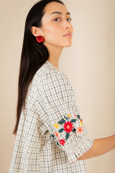 Bonte Lionne Cotton Blouse, Ecru