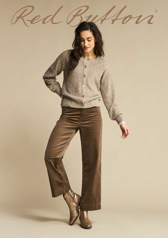 Red Button Conny Shiny Cord, Warm Taupe