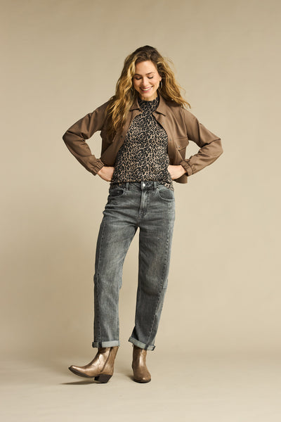 Red Button Caitlin Side Patch Denim Jeans, Grey