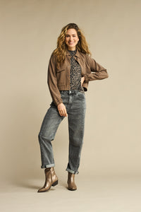 Red Button Caitlin Side Patch Denim Jeans, Grey