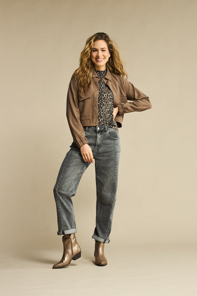 Red Button Caitlin Side Patch Denim Jeans, Grey
