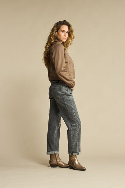 Red Button Caitlin Side Patch Denim Jeans, Grey