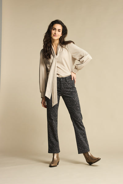 Red Button Kim Jeans, Leopard Print