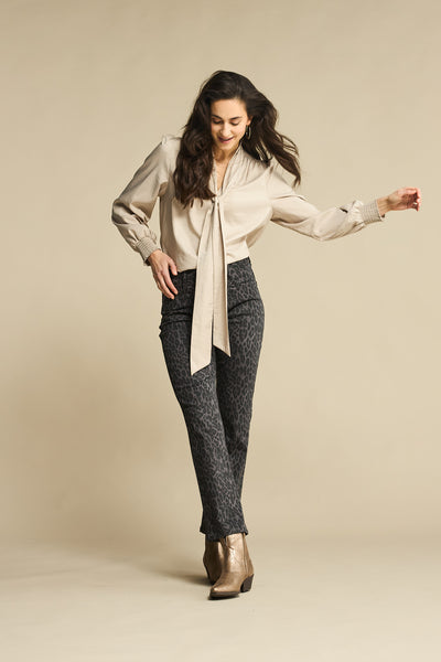 Red Button Kim Jeans, Leopard Print