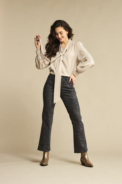Red Button Kim Jeans, Leopard Print