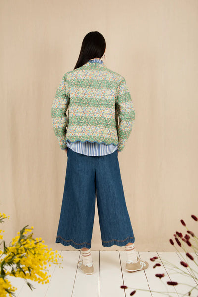 Bonte Mikka Reversible Jacket, Spring Green and Blue