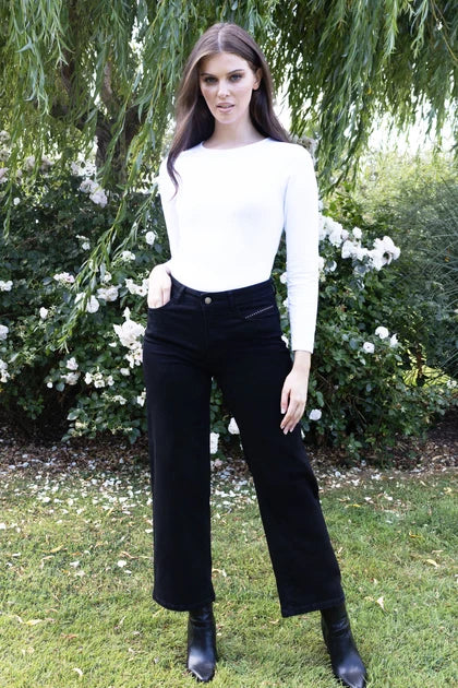 NO2MORO Napoli Cropped Jeans, Black