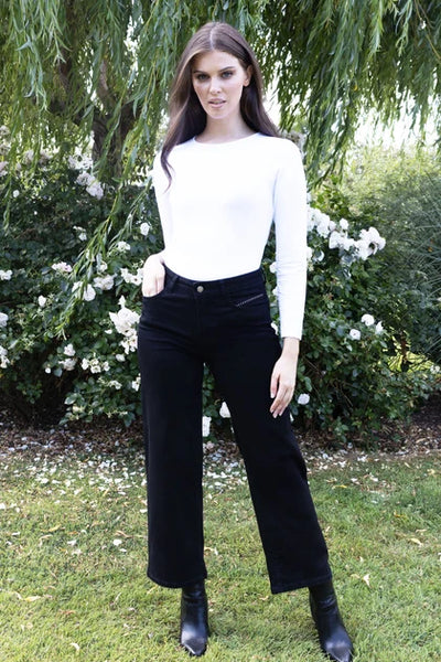 NO2MORO Napoli Cropped Jeans, Black