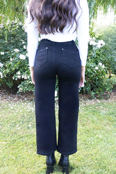 NO2MORO Napoli Cropped Jeans, Black