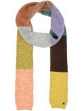 Fraas Sustainability Edition - Narrow knitted scarf with colour blocks in wool blend