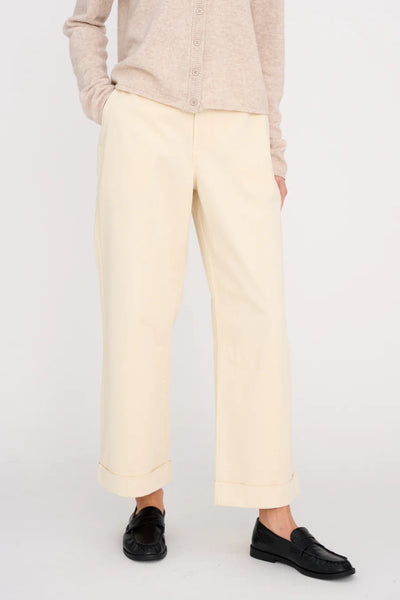Pieszak Birkin Weekend Cropped Chino, Oyster White