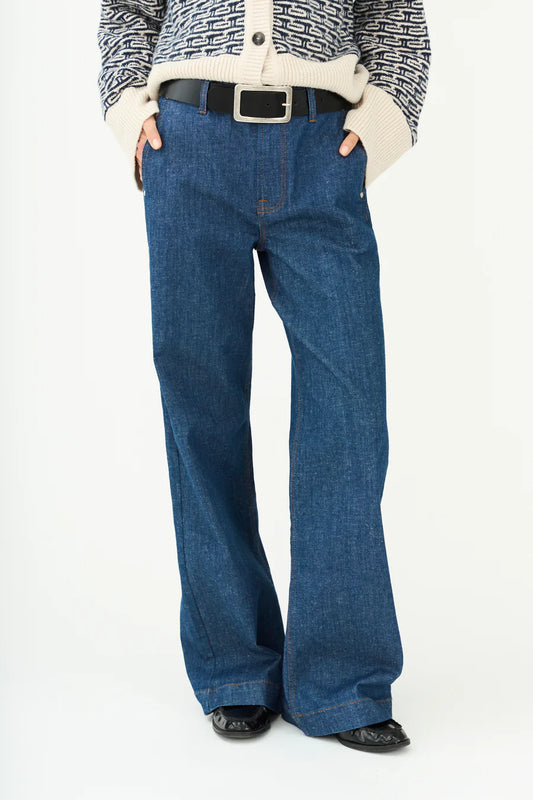 Pieszak Gilly French Jeans, Portofino Rinse Wash - Flax In Bloom