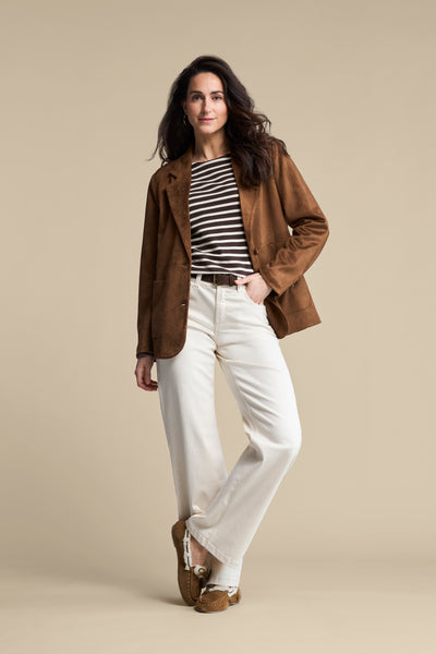 Red Button Colette With Belt, Ecru