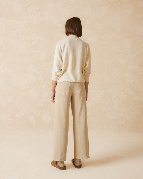 Indi And Cold Rice Stitch Sweater, Cream