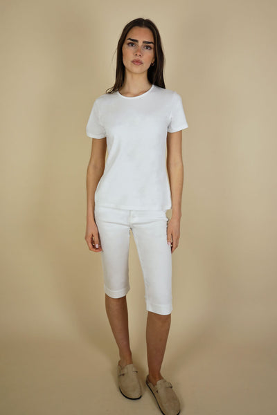 NO2MORO Remi Shorts, White - Flax In Bloom