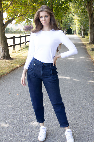 NO2MORO Rhea Subtle Barrel Jeans, Black
