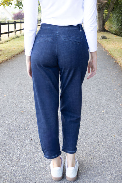 NO2MORO Rhea Subtle Barrel Jeans, Indigo Wash