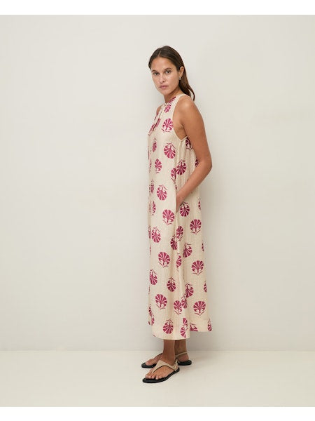 Yerse Greta Halter Dress, Raspberry