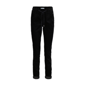 Red Button Tessy Velvet Jeans,  Black